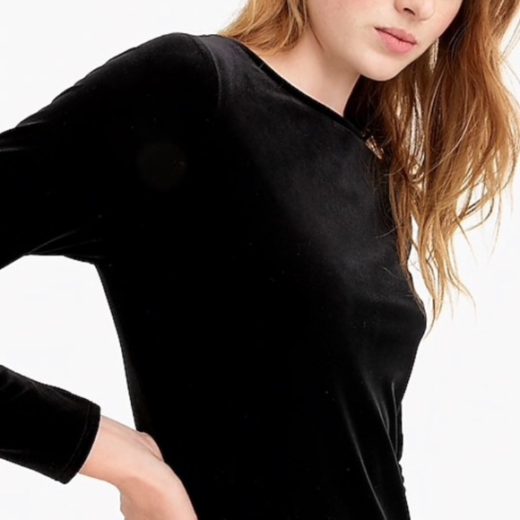 Dark Blue J Crew Velvet Dress size Small - Picture 4 of 6